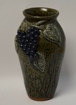 Folk pottery - Vase with grapes by Cleater Meaders