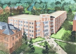 Architectural Watercolor of Twamley Hall by Atkins