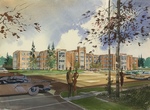 Walsh Hall Architectural Rendering by Wells-Denbrook & Associates, Inc. Architects