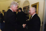 Hal Gershman, Grand Forks City Council, with President Bill Clinton by United States. White House Photographic Office