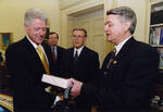 UND President Charles Kupchella with US President Bill Clinton by United States. White House Photographic Office
