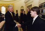 Co-Captain Karl Goehring with President Bill Clinton by United States. White House Photographic Office