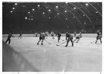 Photograph of a 1960 UND Hockey Game in "The Barn"