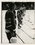 Hockey Team Stands for the Anthem, 1965