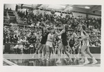 Cathy Agnes Battles for a Rebound by Dennis Magnusson