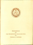 Proceedings of the Presidential Inauguration of Thomas J. Clifford by University of North Dakota