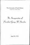 The Inauguration of President George W. Starcher by University of North Dakota